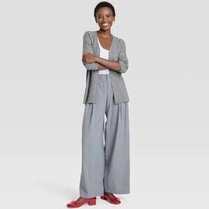 Women's Cable Cardigan - A New Day™ Dark Gray M